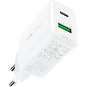 Kup Ładowarka sieciowa Acefast A25 USB-A, USB-C, PD 20W (biała) - ACE9 - {ean13} - Sklep Home Screen