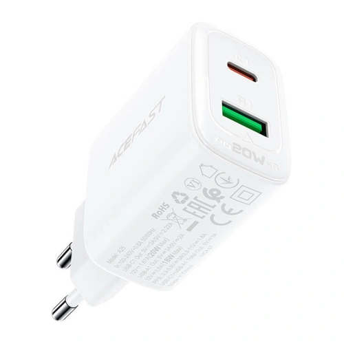 Kup Acefast A25 Netzladegerät USB-A, USB-C, PD 20W (weiß) - ACE9 - {ean13} - Sklep Home Screen