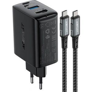 Kup Ładowarka sieciowa Acefast A17 USB-A, USB-C, HDMI, GaN 65W + kabel USB-C / USB-C 1.8m (czarna) - ACE10 - {ean13} - Sklep Home Screen