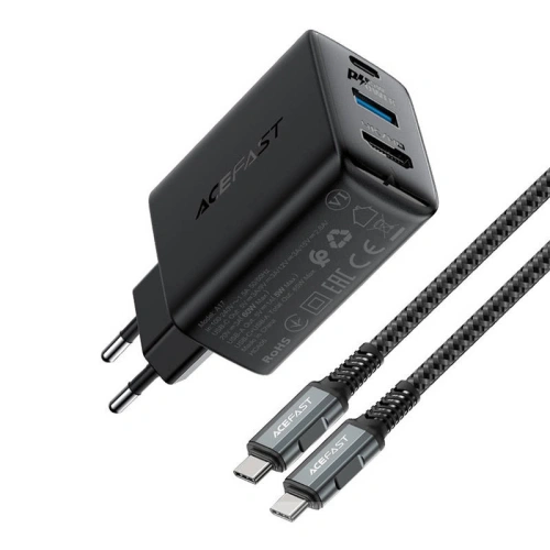 Kup Netzteil Acefast A17 USB-A, USB-C, HDMI, GaN 65W + USB-C / USB-C 1.8m (schwarz) - ACE10 - {ean13} - Sklep Home Screen