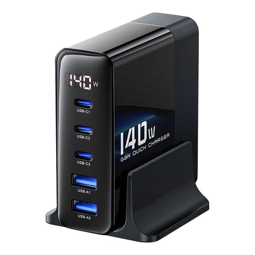 Kup Netzteil Toocki TCTZ M-YLC01 3xUSB-C / 2xUSB-A, GaN, 140W (schwarz) - TCK94 - {ean13} - Sklep Home Screen