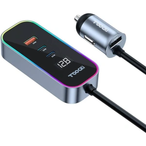 Buy Toocki TCC2C 2A-XC0G car charger 2xUSB-C / 2xUSB-A, 155W (grey) - TCK95 - {ean13} - Home Screen Store Europe