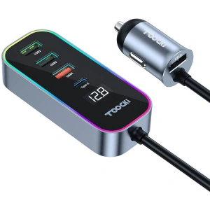 Buy Toocki TCC4A 1C-XC0G car charger 4xUSB-A / USB-C, 105W (grey) - TCK96 - {ean13} - Home Screen Store Europe