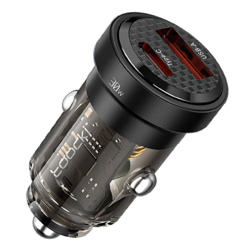 Kup Automobilový nabíječ Toocki TCCAA Q-WR01 USB-A / USB-C, 30W (černá) - TCK99 - {ean13} - Sklep Home Screen