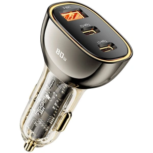 Buy Toocki TCC2C 1A-XF01 car charger 2xUSB-C / USB-A, 80W (black) - TCK102 - {ean13} - Home Screen Store Europe