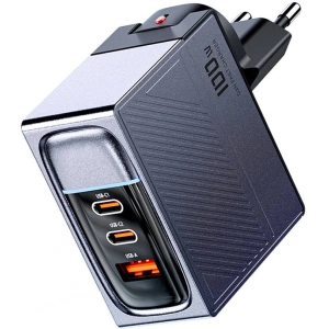 Buy Toocki TCT100ASCB0G network charger 2xUSB-C / USB-A, GaN, 100W (grey) - TCK104 - {ean13} - Home Screen Store Europe