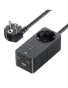 Ładowarka sieciowa Toocki TCT2C67-JRB01 2xUSB-C / USB-A / AC, 1.5m, GaN, 67W (czarna)