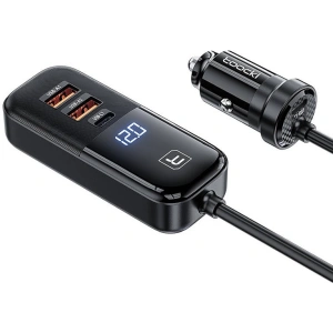 Buy Toocki TCT2C67-JRB01 car charger 2xUSB-C / 2xUSB-A, 1.5m, GaN, 67W (black) - TCK106 - {ean13} - Home Screen Store Europe