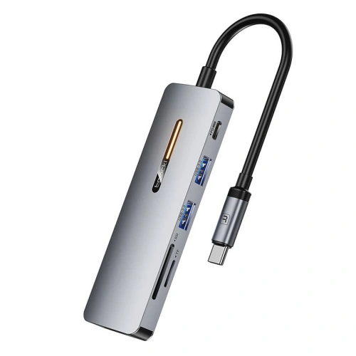 Kup Stanice dokování Toocki THB7-JSB03 6v1 USB-C / 2xUSB-A 3.0, USB-C PD 100W, HDMI 4K 30HZ, SD/TF (šedá) - TCK107 - {ean13} - Sklep Home Screen