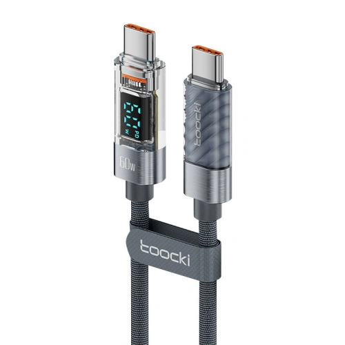 Kup Kábel Toocki TXCTT1-XY01 USB-C / USB-C, 1m, PD, 60W (fekete) - TCK111 - {ean13} - Sklep Home Screen