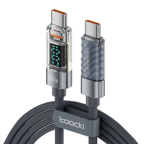 Kup Kabel Toocki TXCTT1-XY01 USB-C / USB-C, 1m, 100W (grau) - TCK112 - {ean13} - Sklep Home Screen