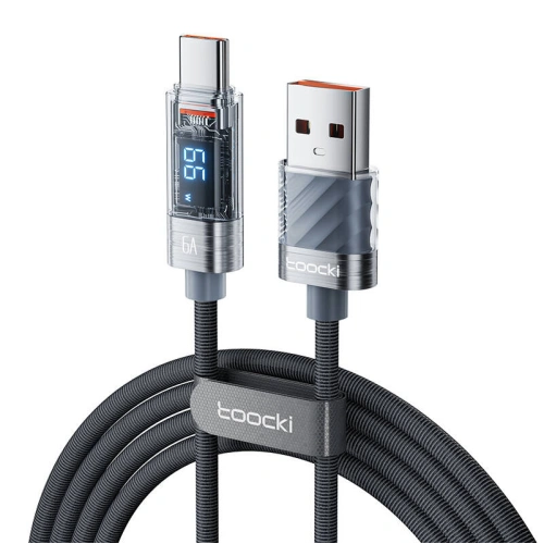 Buy Toocki TXCTZX0G cable USB-A / USB-C, 1m, 66W (grey) - TCK113 - {ean13} - Home Screen Store Europe