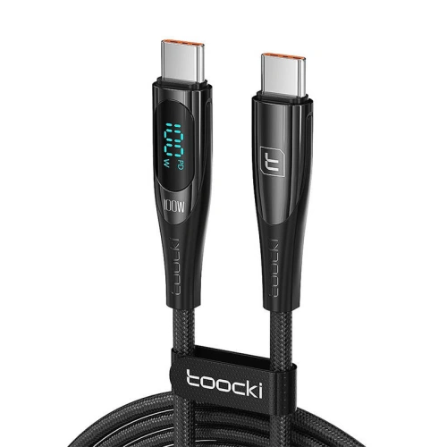 Kup Kabel Toocki TXCTT1-XY201 USB-C / USB-C, 1m, PD, 100W (černý) - TCK116 - {ean13} - Sklep Home Screen