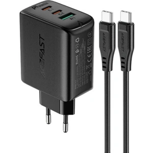 Kup Ładowarka sieciowa Acefast A13 USB-A, 2xUSB-C, PD 65W + kabel USB-C / USB-C (czarna) - ACE11 - {ean13} - Sklep Home Screen