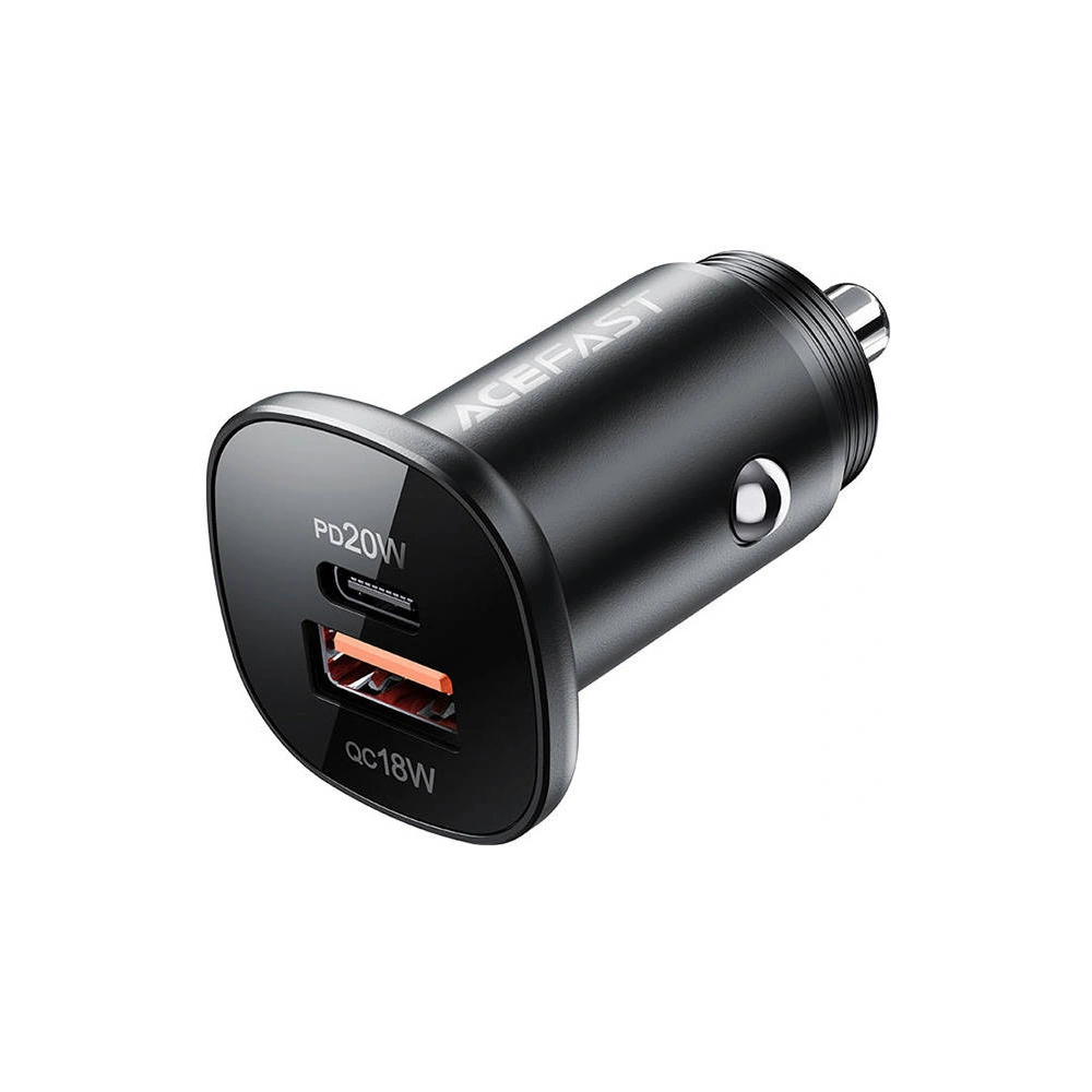 Ładowarka samochodowa Acefast B1 USB-A, USB-C, 38W (czarna)
