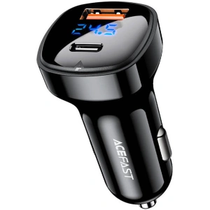 Kup Ładowarka samochodowa Acefast B4 USB-A, USB-C, 66W z wyświetlaczem (czarna) - ACE17 - {ean13} - Sklep Home Screen