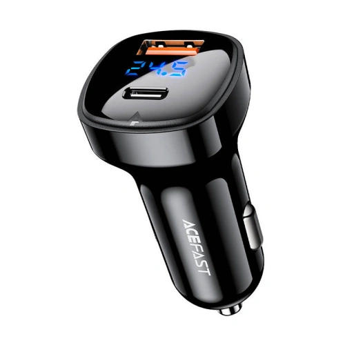 Kup Acefast B4 Auto-Ladegerät USB-A, USB-C, 66W mit Display (schwarz) - ACE17 - {ean13} - Sklep Home Screen