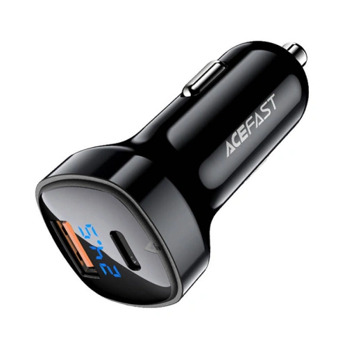 Kup Acefast B4 Auto-Ladegerät USB-A, USB-C, 66W mit Display (schwarz) - ACE17 - {ean13} - Sklep Home Screen