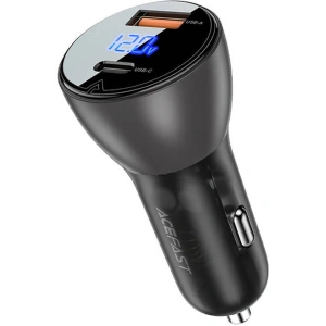 Kup Ładowarka samochodowa Acefast B6 USB-A, USB-C, 63W z wyświetlaczem (czarny) - ACE19 - {ean13} - Sklep Home Screen