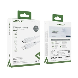 Kup Kabel Acefast C3-01 USB-C / Lightning, MFi, 30W, 1.2m (biały) - ACE23 - {ean13} - Sklep Home Screen