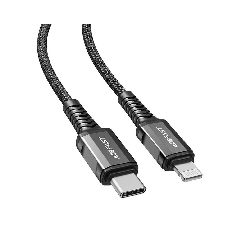 Kabel Acefast C1-01 USB-C / Lightning, 30W, 1.2m (czarny)