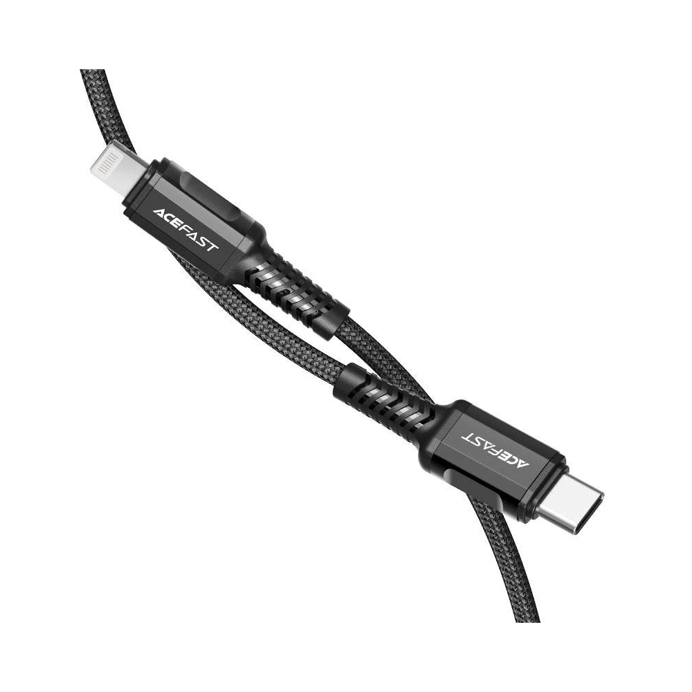 Kabel Acefast C1-01 USB-C / Lightning, 30W, 1.2m (czarny)