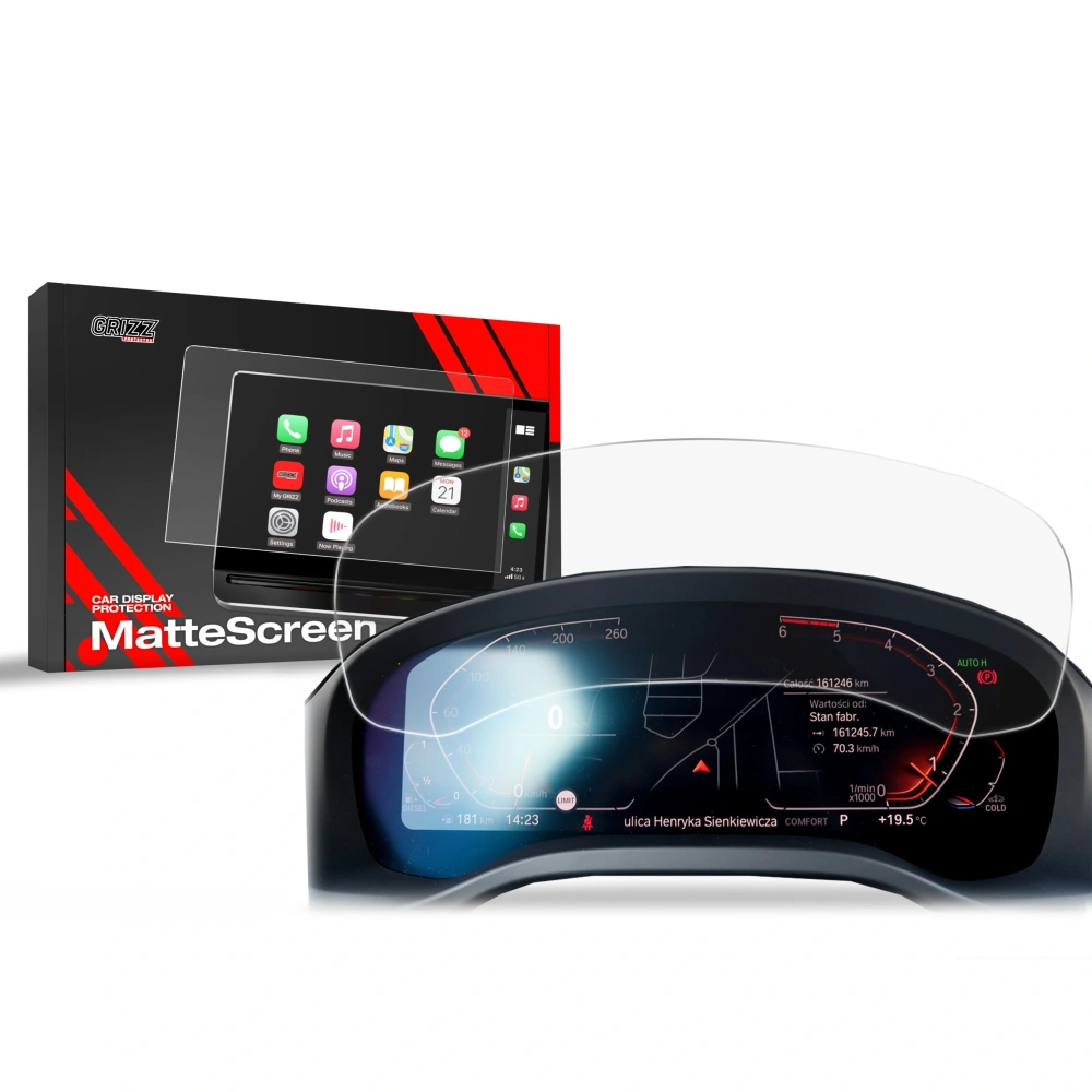 Folia matowa GrizzGlass CarDisplay Protection do BMW M3 G80 Live Cockpit 12,3" (2019-2023)