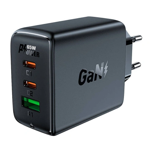 Kup Acefast A41 USB-A Netzladegerät, 2xUSB-C, GaN, 65W (schwarz) - ACE42 - {ean13} - Sklep Home Screen