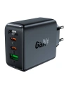Acefast A41 USB-A, 2xUSB-C, GaN, 65W încărcător de rețea (negru)