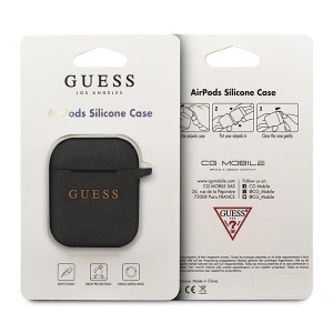 Kup Etui Guess GUACCSILGLBK Apple AirPods cover czarny/black Silicone - GUE084BLK - {ean13} - Sklep Home Screen