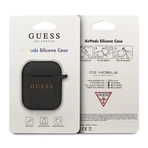 Kup Etui Guess GUACCSILGLBK Apple AirPods kryt černý/black silikon - GUE084BLK - {ean13} - Sklep Home Screen