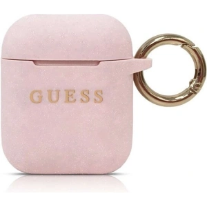 Kup Etui Guess GUACCSILGLLP Apple AirPods cover roz deschis/pink Silicon - GUE086PNK - {ean13} - Sklep Home Screen