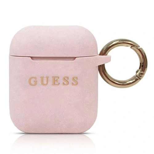 Kup Etui Guess GUACCSILGLLP Apple AirPods cover roz deschis/pink Silicon - GUE086PNK - {ean13} - Sklep Home Screen