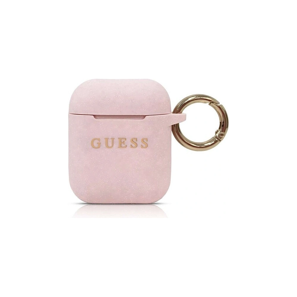 Etui Guess GUACCSILGLLP Apple AirPods cover jasnoróżowy/pink Silicone