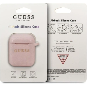 Kup Etui Guess GUACCSILGLLP Apple AirPods cover jasnoróżowy/pink Silicone - GUE086PNK - {ean13} - Sklep Home Screen