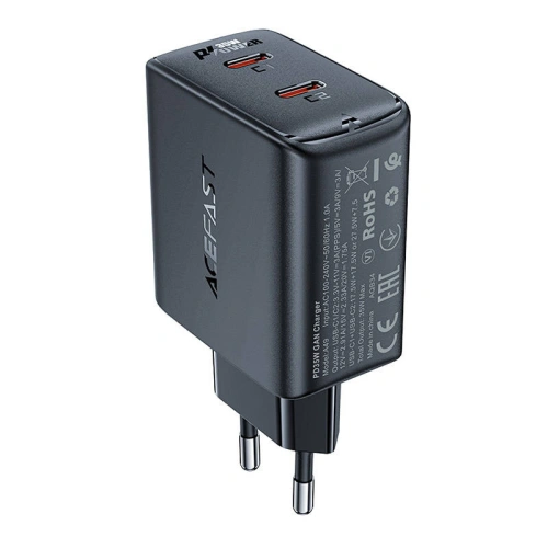 Kup Acefast A49 Netzladegerät 2xUSB-C, PD, 35W (schwarz) - ACE52 - {ean13} - Sklep Home Screen