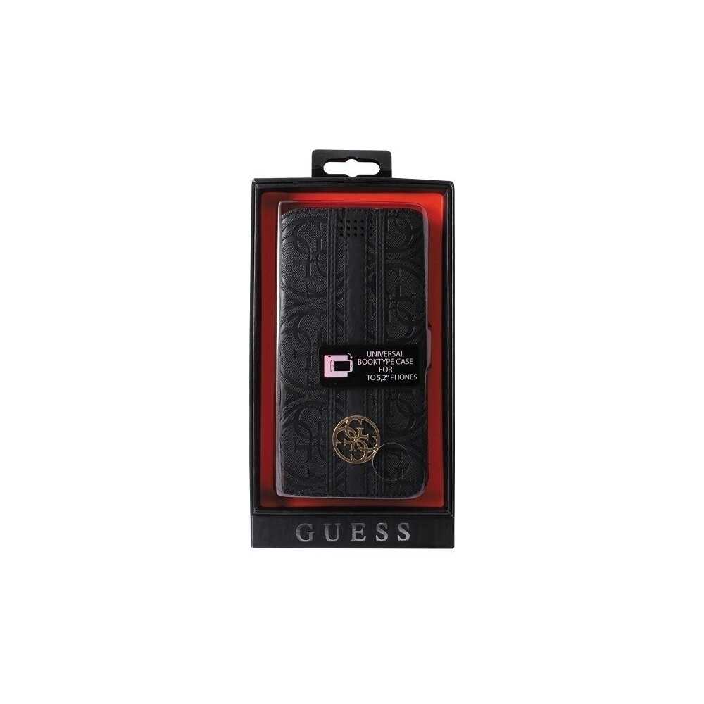 Etui Guess GUBKLHEBK Universal L 4.6 - 5.2" czarny/black book 4G Heritage