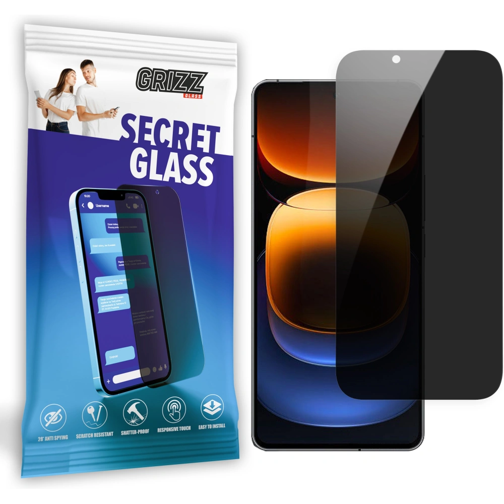 Matowe szkło prywatyzujące GrizzGlass SecretGlass do Vivo iQOO 12