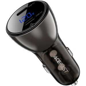 Buy Acefast B10 car charger 2xUSB-C, 60W with display (black) - ACE64 - {ean13} - Home Screen Store Europe