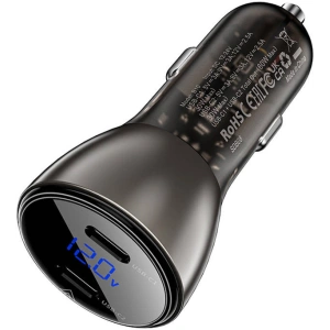 Buy Acefast B10 car charger 2xUSB-C, 60W with display (black) - ACE64 - {ean13} - Home Screen Store Europe
