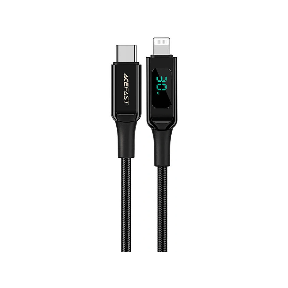 Kabel Acefast C6-01 USB-C / Lightning, MFi, 30W, 1.2m (czarny)