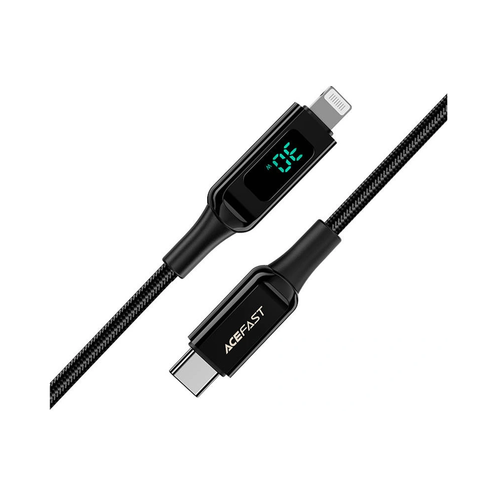 Kabel Acefast C6-01 USB-C / Lightning, MFi, 30W, 1.2m (czarny)