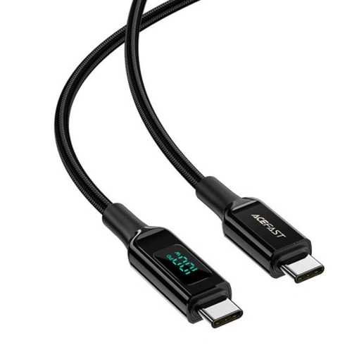Kup Kabel Acefast C6-03 USB-C / USB-C, 100W, 2m s displejem (černý) - ACE66 - {ean13} - Sklep Home Screen