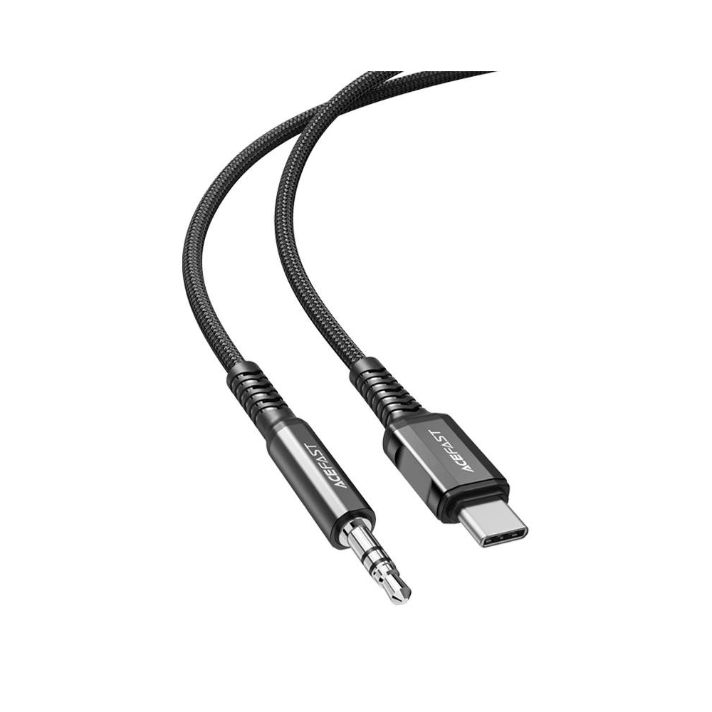 Kabel Acefast C1-08 USB-C / mini jack 3,5mm 1.2m (czarny)