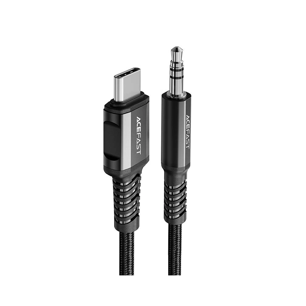 Kabel Acefast C1-08 USB-C / mini jack 3,5mm 1.2m (czarny)