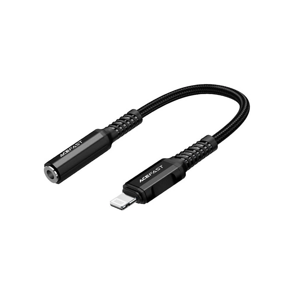Adapter Acefast C1-05 Lightning / mini jack 3,5mm 18cm (czarny)