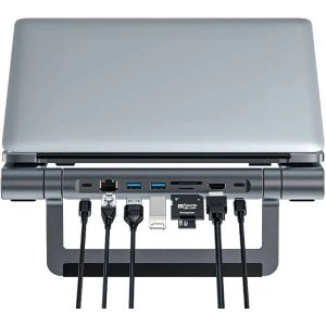 Kup Multifunkcyjna podstawka pod laptopa Acefast E5 Plus USB-C / 2xUSB-A, USB-C PD 100W, SD/TF, HDMI, RJ45 (czarny) - ACE84 - {ean13} - Sklep Home Screen