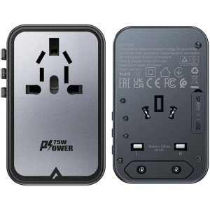 Kup Ładowarka sieciowa podróżna Acefast Z1 US/EU/UK/AU, 2xUSB-A, 3xUSB-C, GaN, 67W, (czarna) - ACE82 - {ean13} - Sklep Home Screen