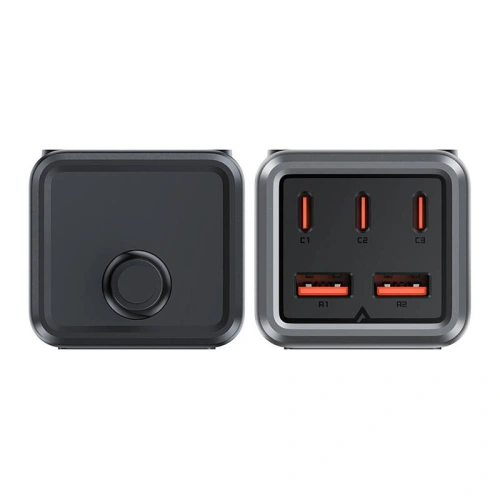 Kup Acefast Z2 încărcător de rețea/bandă de alimentare 2xUSB-A, 3xUSB-C, GaN, 75W (negru) - ACE83 - {ean13} - Sklep Home Screen