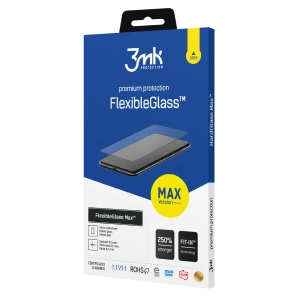 Hybriertes Glas 3MK FlexibleGlass Max Apple iPhone 15 Plus / 14 Plus schwarz/black
